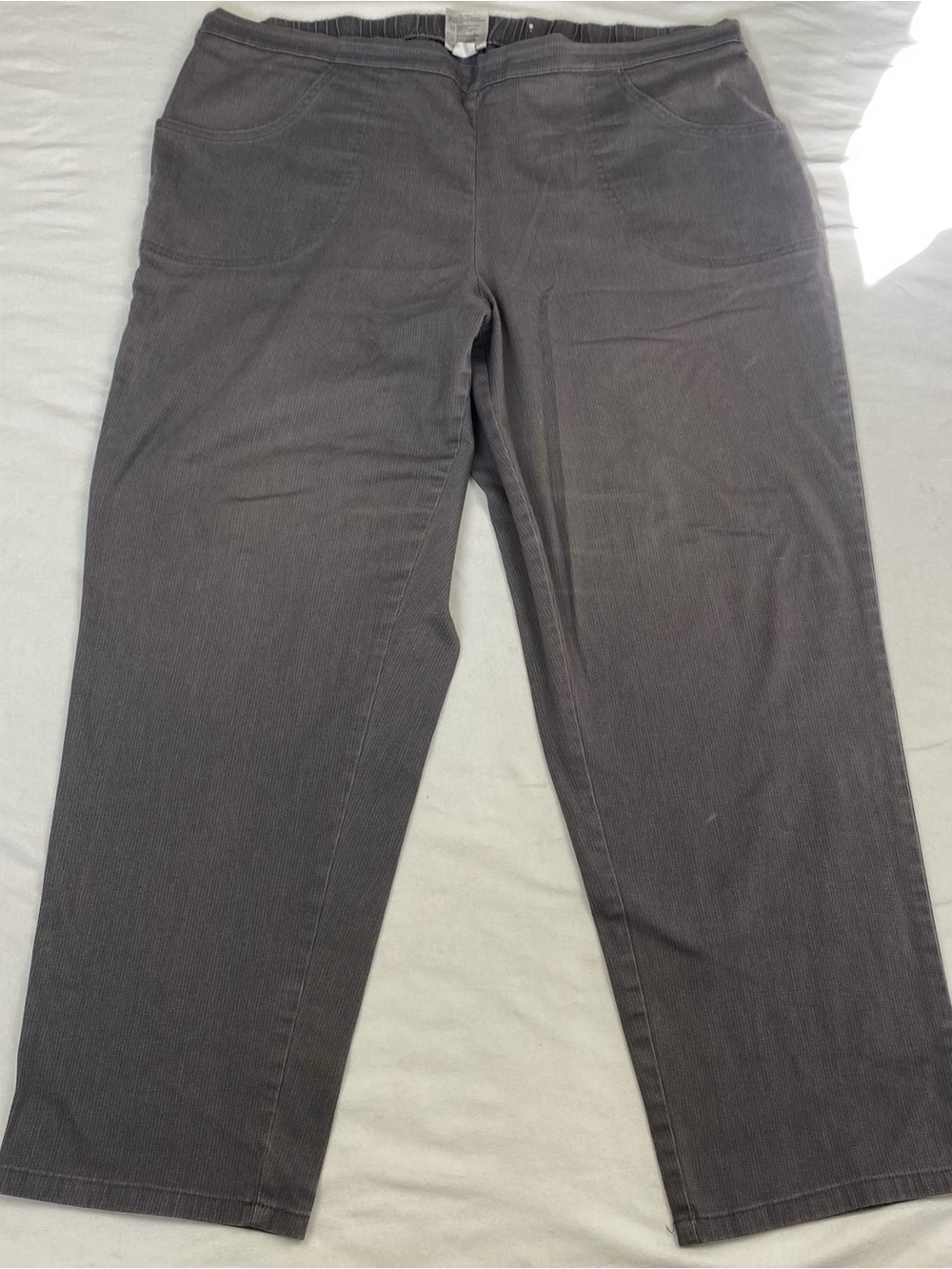 Just My Size Stripped Pants in Charcoal Gray